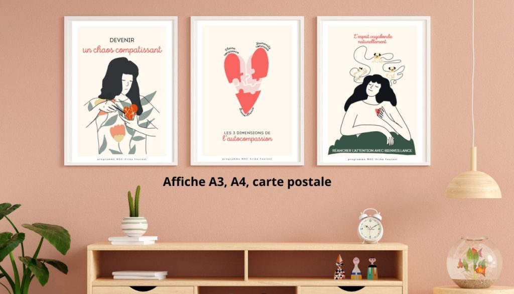Chaos compatissant, 3 dimensions autocompassion, vagabondage de l'esprit